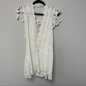 NWT! Free People lace white flower dress